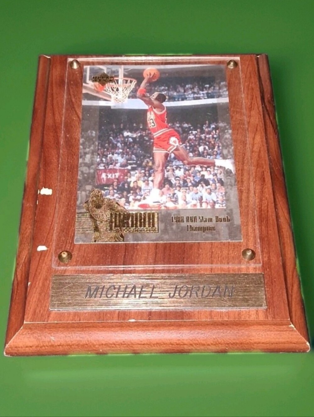 1998 Jumbo Upper Deck Michael Jordan Chicago Bulls Vintage Card Plaque 90s